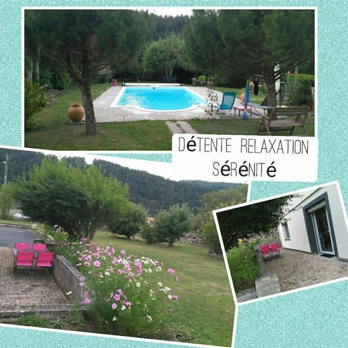 Gite "Le Temps D'Une Pause" Terrasse Et Piscine Coubon Eksteriør bilde